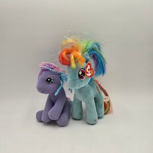 My Little Pony Plush Lot Ty Rainbow Dash Beanie Baby & 2003 Tink-a-Tink-a-Too G3